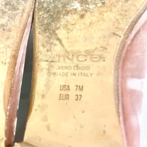 Vince Women Bray Velvet Smoking Slippers Flats Loafers Blush Pink Shoe sz 7.5 - Picture 16 of 17